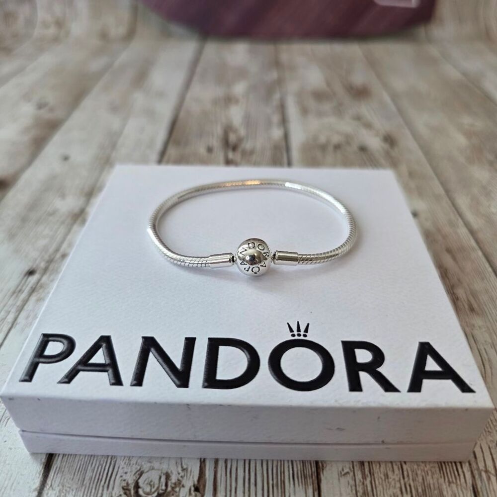 Pandora Silver Snake Chain Bracelet Size 6.75